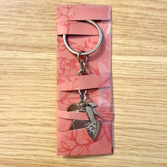 Vintage Nine West Keychain Heart Handbag Heel Charms Silver Tone Y2K 2000s - Picture 8 of 9